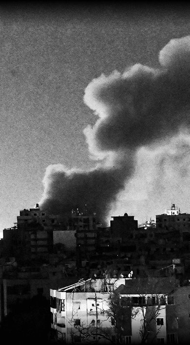 Cityscape under attack